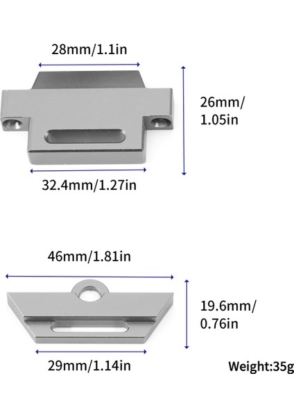 Metal Pil Tutucu Montajı 1/10 Slash 2WD Şasi Yükseltme Parçaları Için Aşağı Tutun Gri (Yurt Dışından)