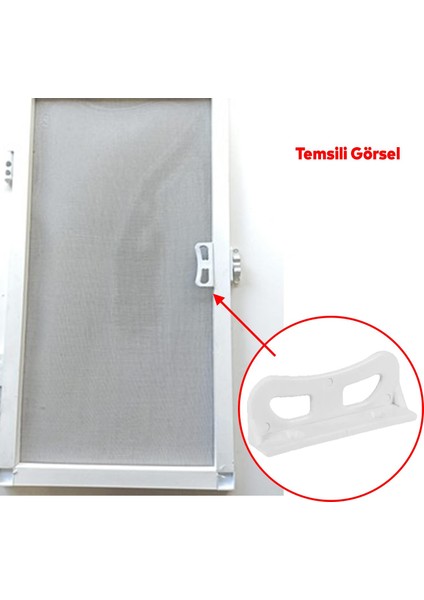Pencere Kapı Sineklik Kolu Plastik Pimapen Pvc L Tipi Tutucu Tutamağı 2 Adet