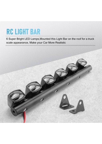 Rc Araba Işık Çubuğu Kiti 6 Gövde Çatı Işıkları 1/10 Rc Paletli Araba Kamyon Aksesuarları (Yurt Dışından) fırsatları