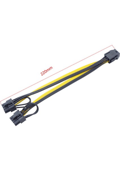 10 Adet Grafik Kartı Güç Kablosu 6 Pin Dişi Çift 8 Pin Erkek Adaptör Kablosu 6 + 2 Pin Uzatma Kablosu Grafik Kartı Için (Yurt Dışından)