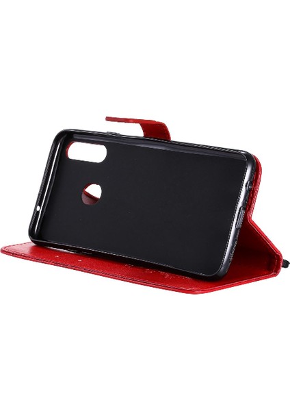 Samsung Galaxy A20S Darbeye Kapak Için Flip Case Kart Yuvası Standı ile Pu (Yurt Dışından)