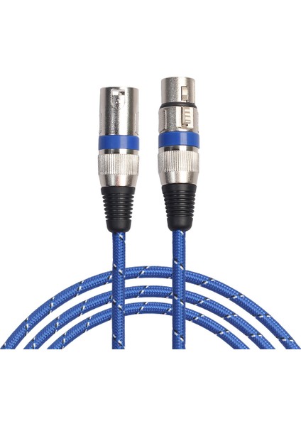 Naylon Örgülü Çift Korumalı Xlr Erkek - Kadın Büyük 3 Çekirdekli Mikrofon Ses Kablosu, 1 Metre (Yurt Dışından) fiyatları