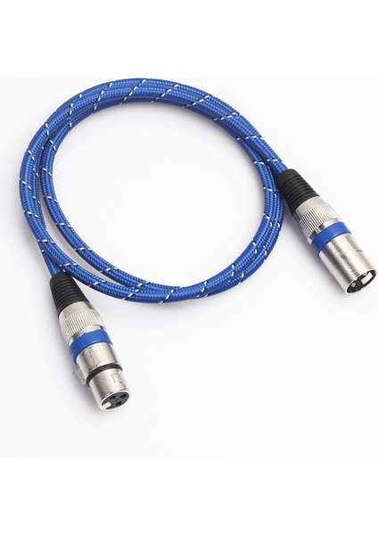 Naylon Örgülü Çift Korumalı Xlr Erkek - Kadın Büyük 3 Çekirdekli Mikrofon Ses Kablosu, 1 Metre (Yurt Dışından) modelleri