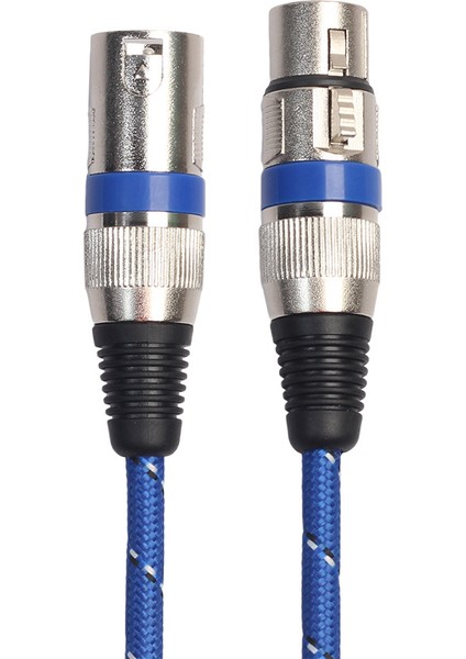 Naylon Örgülü Çift Korumalı Xlr Erkek - Kadın Büyük 3 Çekirdekli Mikrofon Ses Kablosu, 1 Metre (Yurt Dışından) fırsatları