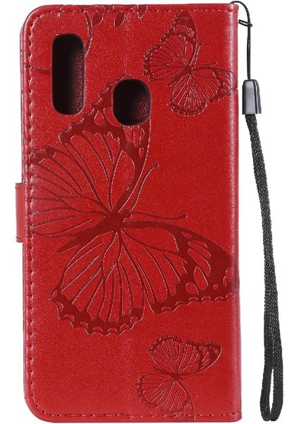 Kart Yuvası Standı Pu ile Samsung Galaxy A20E Darbeye Kapak Için Flip Case (Yurt Dışından)