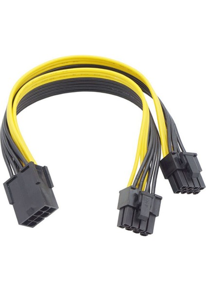 1 Adet Pcı-E 8pin Güç Kaynağı Splitter Kablo Adaptör Kablosu Gpu 8p Dişi Çift 6 + 2p Erkek Grafik Kartı Güç Kablosu (Yurt Dışından)