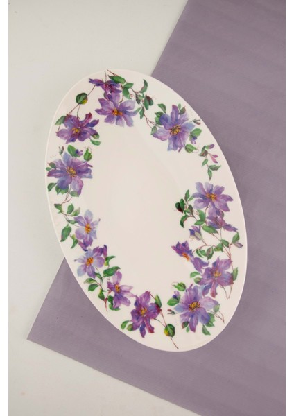 Clematis Büyük Boy Porselen Kayık Tabak