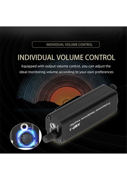 Taşınabilir Xlr - 3,5 mm Kulaklık Amplifikatörü Müzik Aşığı Için Çıkış Ses Kontrolü ile Parazit Yok Hifi Ses Kalitesi (Yurt Dışından)