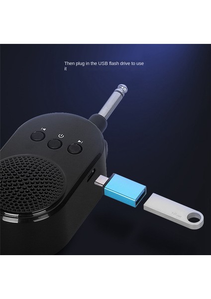 Mini Amplifikatör 5 W Gitar Amp 6.35MM Fiş Döndürülmüş 270 Derece USB Şarj Edilebilir Elektro Gitar Bas Aksesuarları (Yurt Dışından)