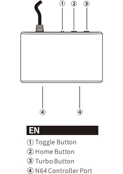 USB Adaptörü Dönüştürücü Anahtarı 64/oled Model Pc Windows Denetleyici Adaptörü Gamepad Oyun Dönüştürücü Adaptör (Yurt Dışından)