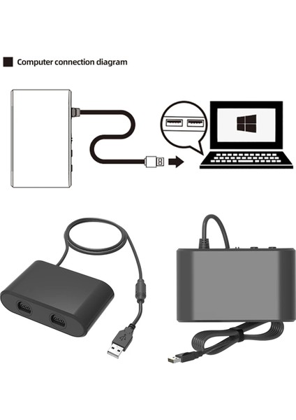 USB Adaptörü Dönüştürücü Anahtarı 64/oled Model Pc Windows Denetleyici Adaptörü Gamepad Oyun Dönüştürücü Adaptör (Yurt Dışından)