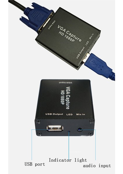 Ses ve Video Yakalama Kartı ile Vga'dan Usb'ye Adaptör Dönüştürücü 1080P Sürücüsüz Yüksek Çözünürlüklü Görüntü Kalitesi (Yurt Dışından) modelleri
