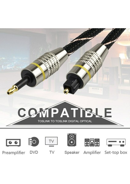 Dijital Ses Toslink'ten Mini Toslink Kablosuna 3,5 mm Spdıf Optik Kablo 5m (Yurt Dışından)