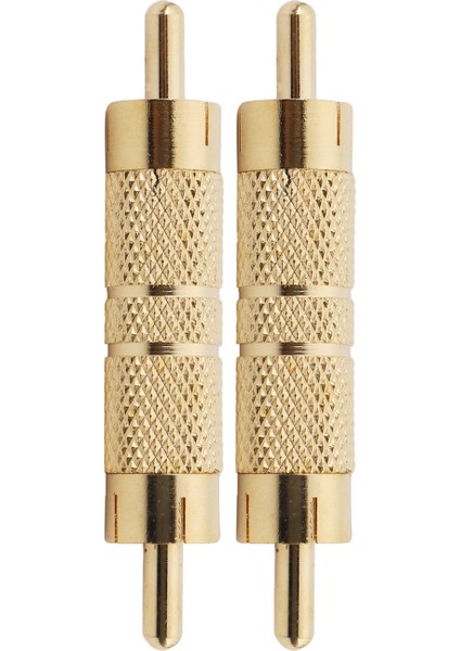Profesyonel Rca Erkek - Erkek Rca Bağlayıcı Adaptör Dönüştürücü Konnektör Altın Kaplama (2 Paket) (Yurt Dışından)