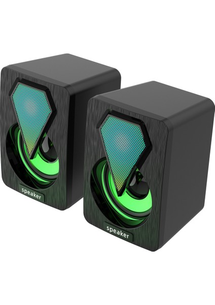 Kablolu Hoparlörler Dizüstü Bilgisayar Hoparlörleri, Renkli Aydınlatmalı Hoparlörler, 3D Çevresel Ses Subwoofer Mini Hoparlörler (Yurt Dışından) fiyatları