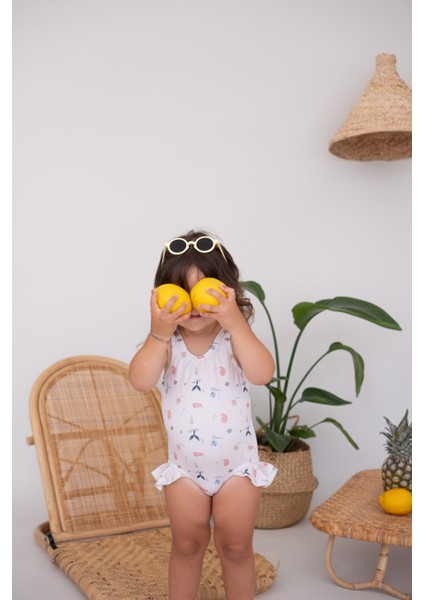 Marine Sualtı Desenli Kız Çocuk Mayo modelleri