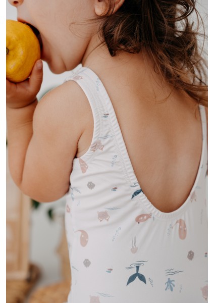 Marine Sualtı Desenli Kız Çocuk Mayo indirimleri