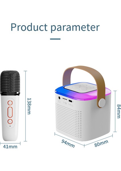 Aile ve Dış Mekan Için LED Müzik Ritim Işığına Sahip Mini Bluetooth 5.3 Taşınabilir Hoparlör B (Yurt Dışından) fırsatları