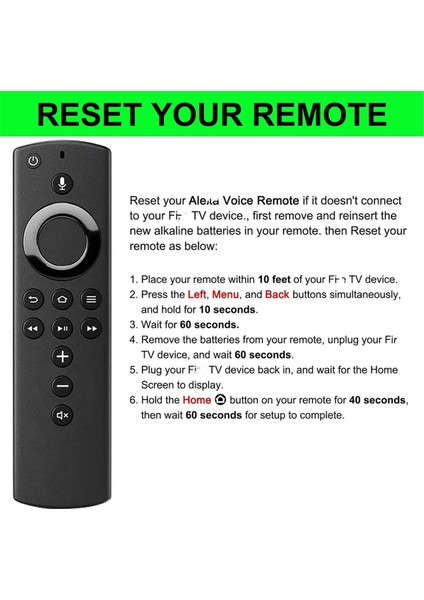 L5B83H Yedek Sesli Uzaktan Kumanda (2gen) 2. Nesil Fire Smart Stick, Tv Cube 2. Nesil ve 1. Nesil Için Uygundur (Yurt Dışından)
