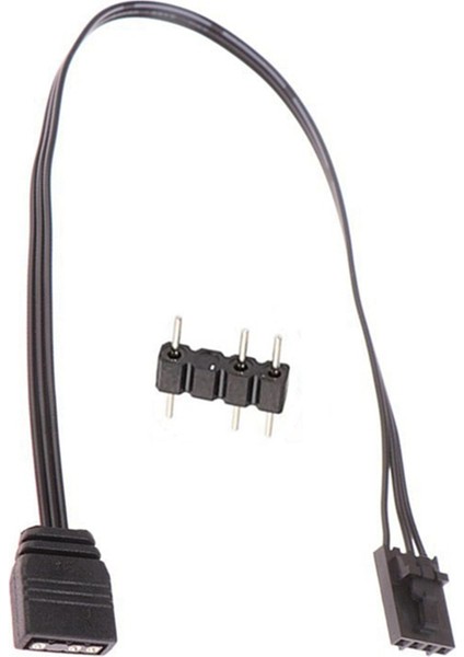 4pın Rgb Için 5 Adet Standart Argb 3-Pin 5V Adaptör Konnektörü Rgb Kablosu 25 cm (Yurt Dışından)