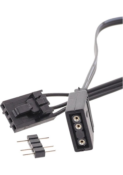 4pın Rgb Için 5 Adet Standart Argb 3-Pin 5V Adaptör Konnektörü Rgb Kablosu 25 cm (Yurt Dışından)