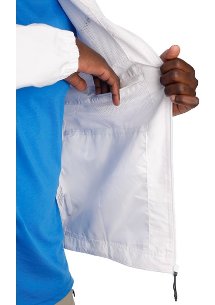 Erkek Rüzgara ve Suya Dayanıklı Beyaz Yağmurluk fırsatları