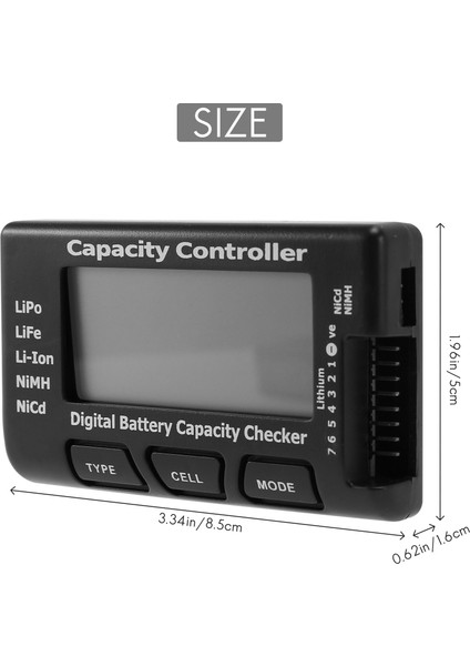 Rc Cellmeter-7 Dijital Pil Kapasitesi Kontrol Cihazı Lipo Life Li-Ion Nimh Nicd (Yurt Dışından)