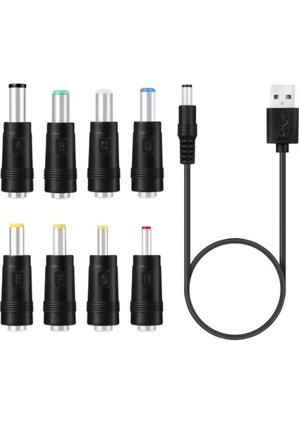 5 V USB Dc 5.5x2.1mm 3.5mm 4.0mm 4.8mm 6.4mm 5.5x2.5mm 6.3mm Fiş Şarj Kablosu Fan Hoparlör Yönlendirici LED Lamba (Yurt Dışından)