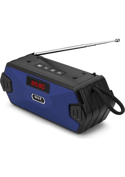 Taşınabilir Kablosuz Hoparlör Bluetooth Mini Subwoofer Desteği Tf Kart USB Hoparlör Fm Alıcısı/radyo Fm Mavi (Yurt Dışından)