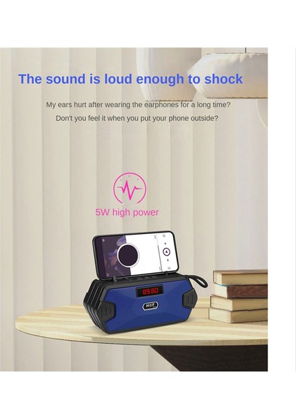 Taşınabilir Kablosuz Hoparlör Bluetooth Mini Subwoofer Desteği Tf Kart USB Hoparlör Fm Alıcısı/radyo Fm Mavi (Yurt Dışından) modelleri