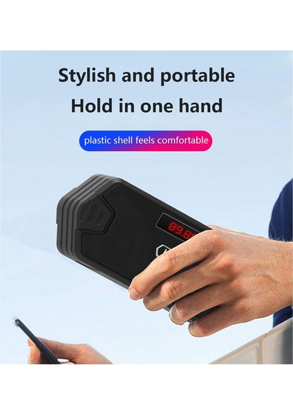 Taşınabilir Kablosuz Hoparlör Bluetooth Mini Subwoofer Desteği Tf Kart USB Hoparlör Fm Alıcısı/radyo Fm Mavi (Yurt Dışından) fırsatları