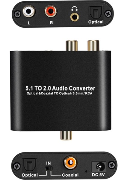 Ses Çıkarıcı 5.1 Dijital Ses Dönüştürücü Dekoder Bölücü Ses Çıkarıcı Genişletici Stereo Çıkarıcı 3.5mm Jak Kablosu (Yurt Dışından) fiyatları