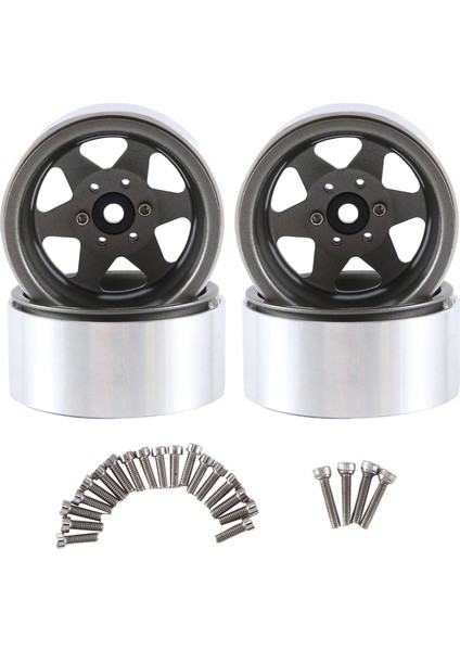 4 Adet 1.9 Inç Metal Beadlock Tekerlek Göbeği Jant 1/10 Rc Paletli Eksenel SCX10 Iı Iıı Trx4 D90, Gri (Yurt Dışından) fiyatları