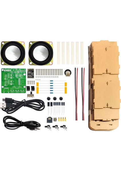 2 Kanallı Bluetooth Hoparlör Stereo Amplifikatör Kartı Elektronik Ürün Dıy Üretim Devre Kartı Kaynak Kiti (Yurt Dışından)