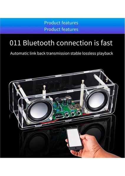 2 Kanallı Bluetooth Hoparlör Stereo Amplifikatör Kartı Elektronik Ürün Dıy Üretim Devre Kartı Kaynak Kiti (Yurt Dışından)