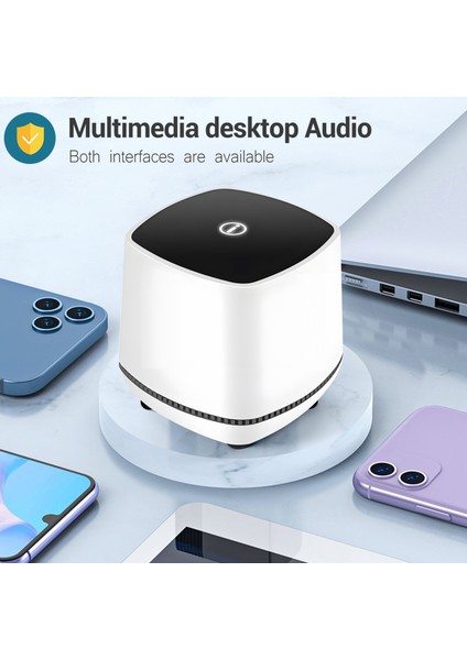 Mini Masaüstü Hoparlör USB ile Güçlendirilmiş ve 3,5 mm Ses Girişi Pc/akıllı Telefon ve Tablet Bilgisayar Için Kablolu Bilgisayar Sesi (Yurt Dışından)