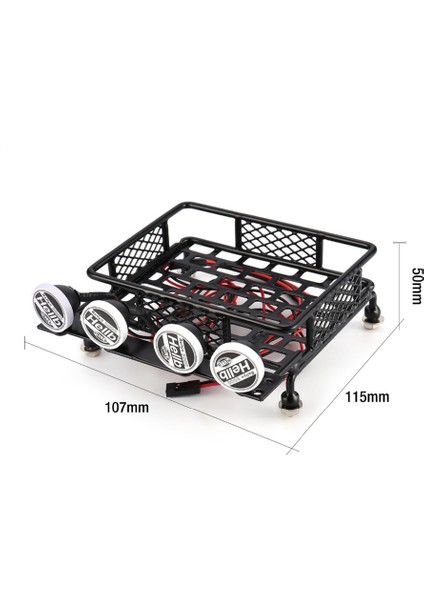 Metal 115X107MM Bagaj Taşıyıcı Tavan Portbagajı Spot ile CC01 CR01 D90 Eksenel SCX10 1/10 Rc Paletli Araba (Yurt Dışından) fiyatları