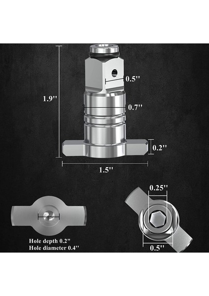 Matkap Kafası Muhafazasında Uyumlu Darbeli Sürücü Örs Düzeneği, 1/2 Inç Kare Sürücüden 1/4 Inç Altıgen Dişi Soket Adaptörüne (Yurt Dışından) fırsatları