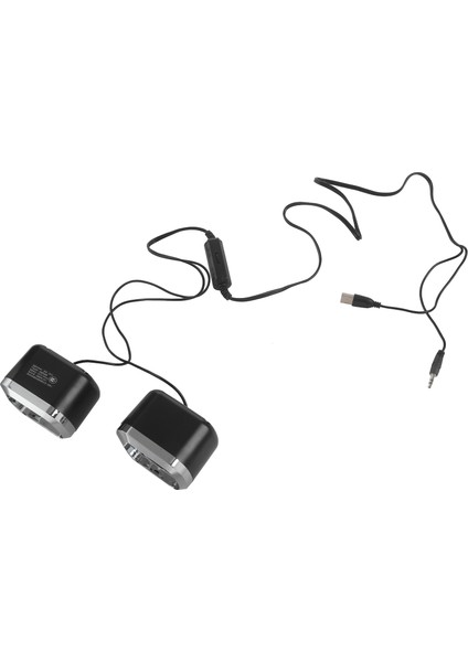 USB 2.0 Dizüstü Bilgisayar Hoparlörleri Kablolu Stereo Mini Bilgisayar Hoparlör Masaüstü Dizüstü Dizüstü Pc Için Mp3 Mp4 3.5mm Aux Siyah (Yurt Dışından) modelleri