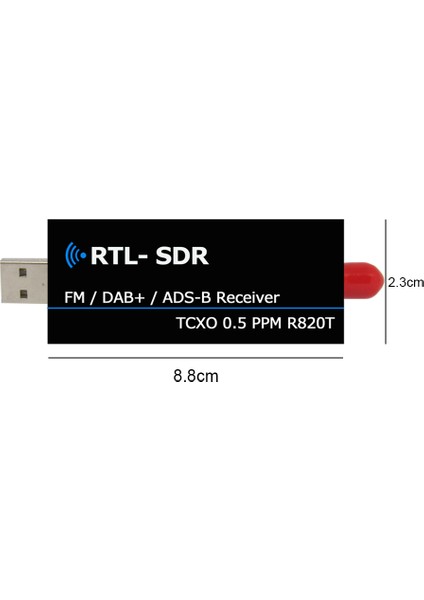 RTL2832U Rtl Sdr Alıcı R820T2 USB Rtl-Sdr Dongle, 0.5ppm Tcxo Sma Mjzsee A300U ile (Yurt Dışından)