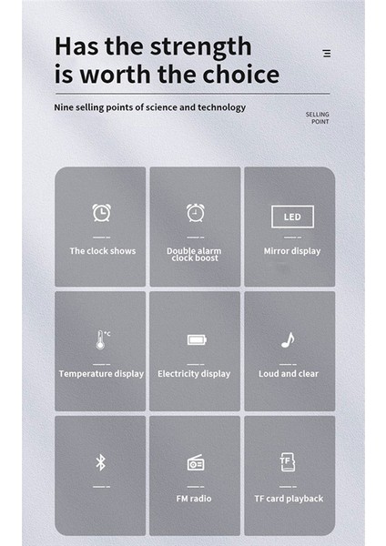 G50 Kablosuz Bluetooth Hoparlör, Çalar Saat Fm Mini Kart Sıcaklık Göstergesi Ayna Ses Beyaz (Yurt Dışından) fiyatları