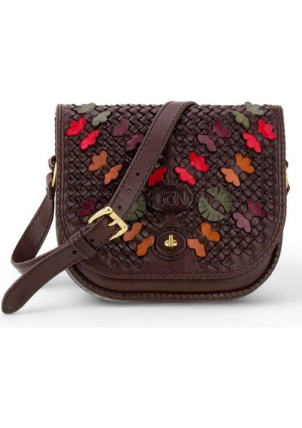 Kasis Kahve Deri/renkli Kadın Çapraz Askılı Çanta 146 Kasis