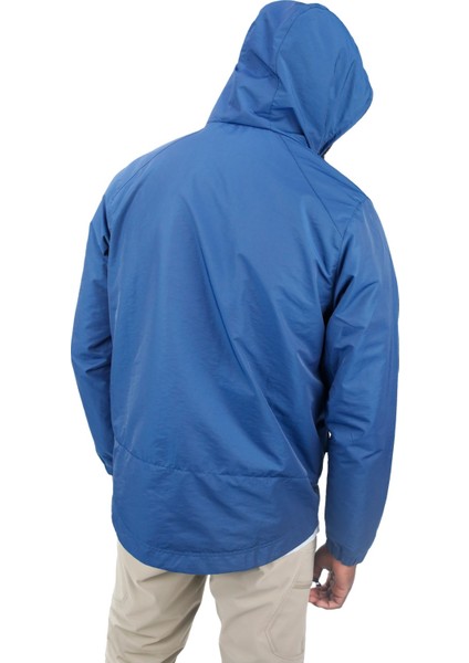 Erkek Rüzgara ve Suya Dayanıklı Mavi Yağmurluk modelleri