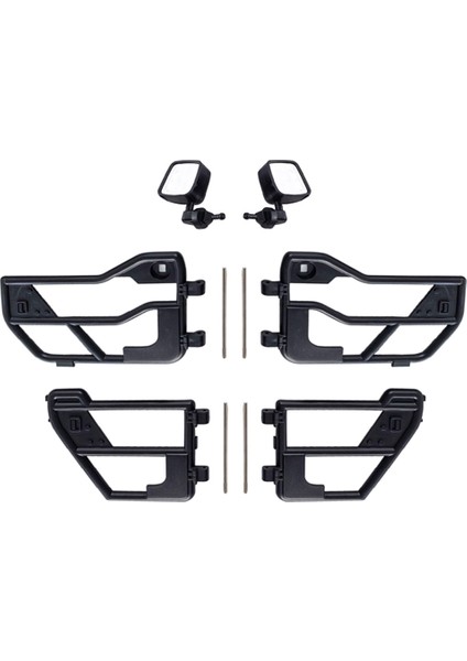 Rc Araba Plastik Boru Kapılar ve Dikiz Aynası 1:10 Rc Paletli Araba Eksenel SCX10 90046 Wrangler Sert Gövde (Yurt Dışından)