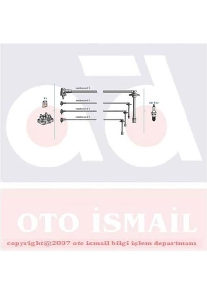 DOD-7892 Buji Kablo Tk Corolla 1.6 Ie 4AFE-AE100 92-98