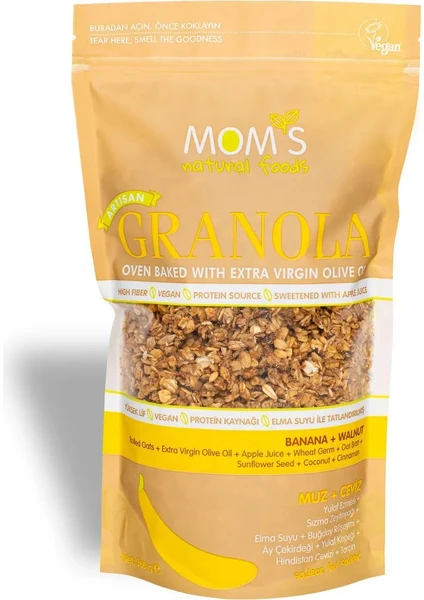 Mom's Natural Foods Muz & Ceviz Granola 360 G