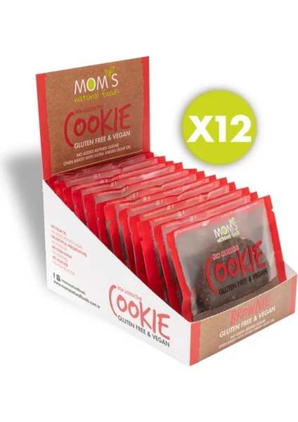 Mom's Natural Foods Glutensiz BROWNIE Cookie - 12'li