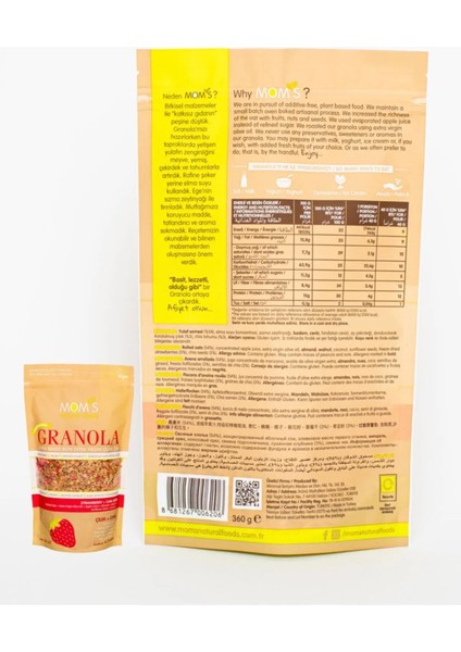 Mom's Natural Foods 2'Lİ GRANOLA - ÇİLEK CHIA 360 G - KAKAO FINDIK 360 G