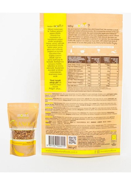 2'Lİ GRANOLA - YABANMERSİNİ 360 G - MUZ CEVİZ 360 G
