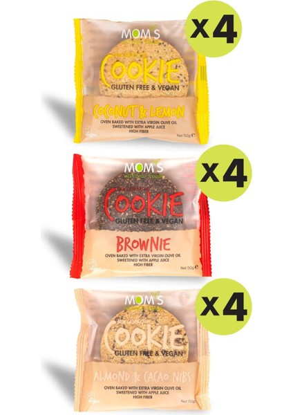 Mom's Natural Foods 12'li Mix Glutensiz COOKIES